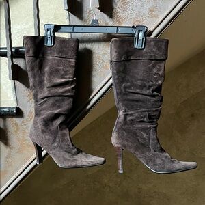 White Mountain Dark brown genuine leather/suede boots   
size 7.5